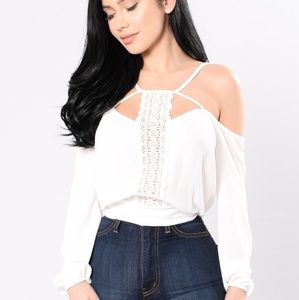 Cropped Crochet Off The Shoulder Top